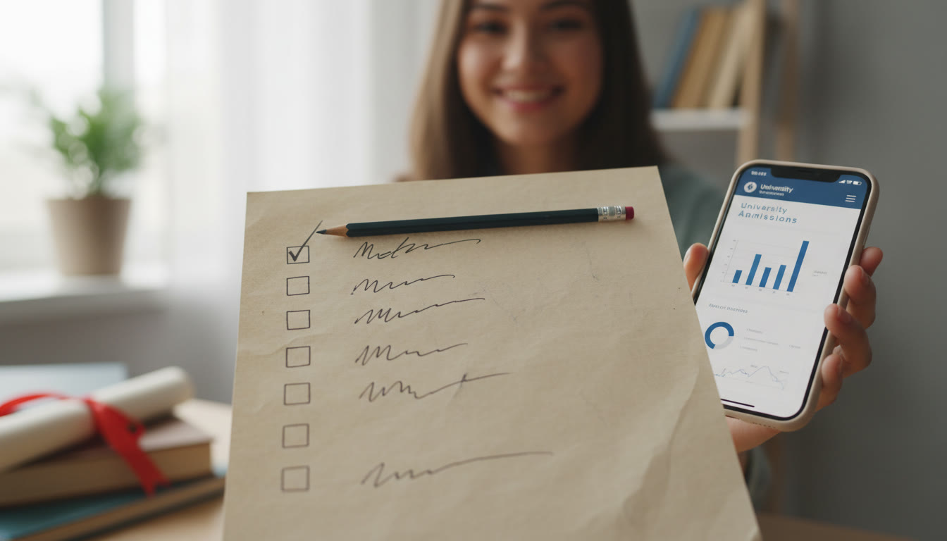 Photo Idea : Close-up of a handwritten checklist titled 