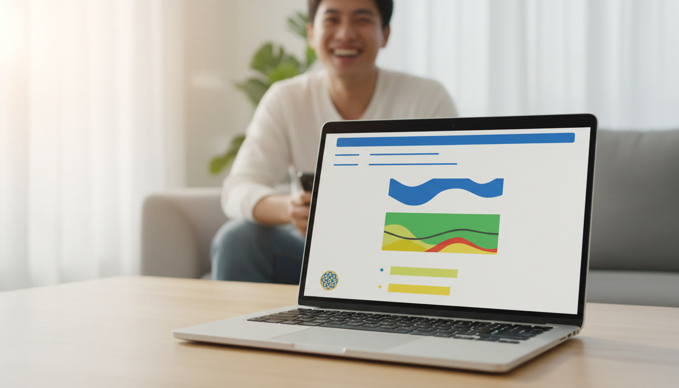 Photo Idea : A screenshot-style mockup of a short, professional recap email on a laptop screen