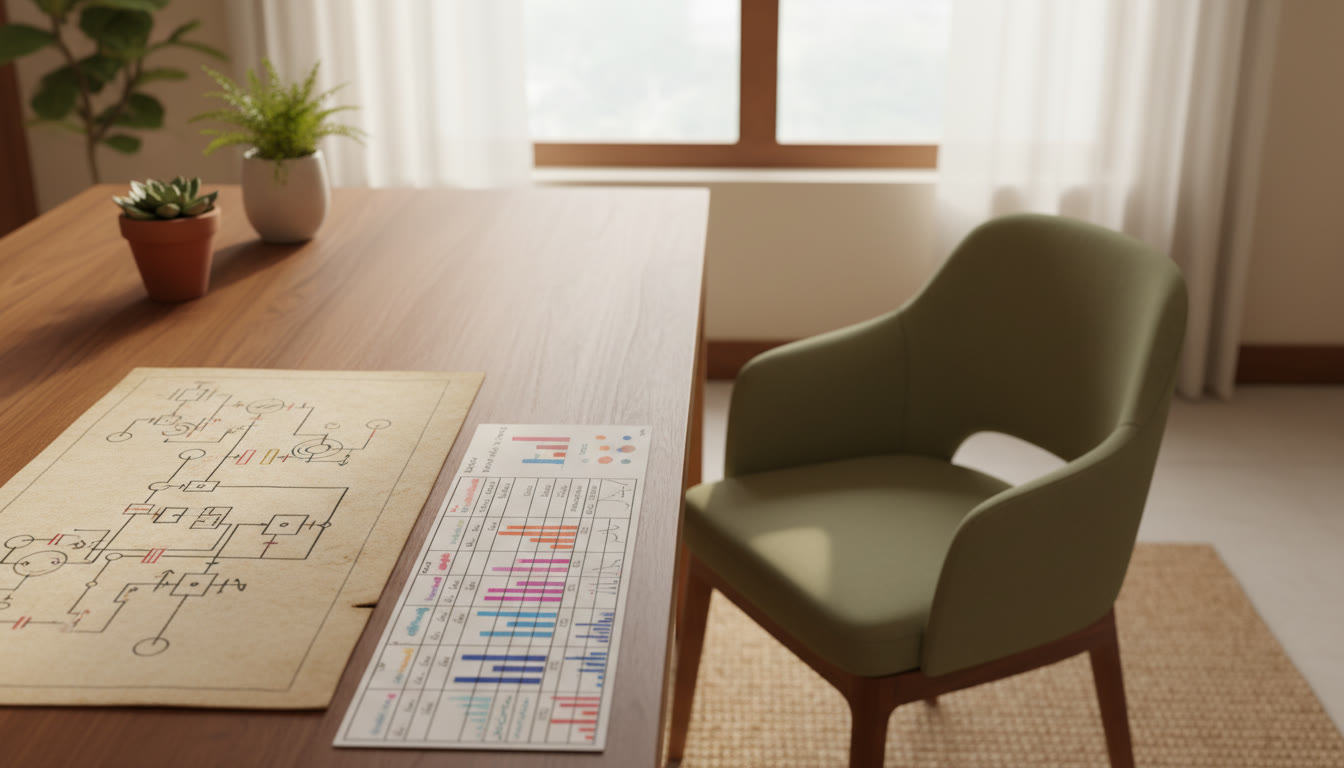 Photo Idea : Close-up of a well-labeled, hand-drawn circuit diagram beside a neat table of observations