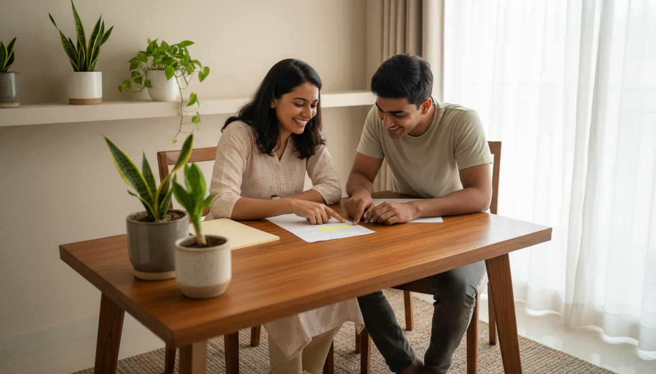 Photo Idea : Tutor and student reviewing a mock test paper together, pointing at a highlighted error