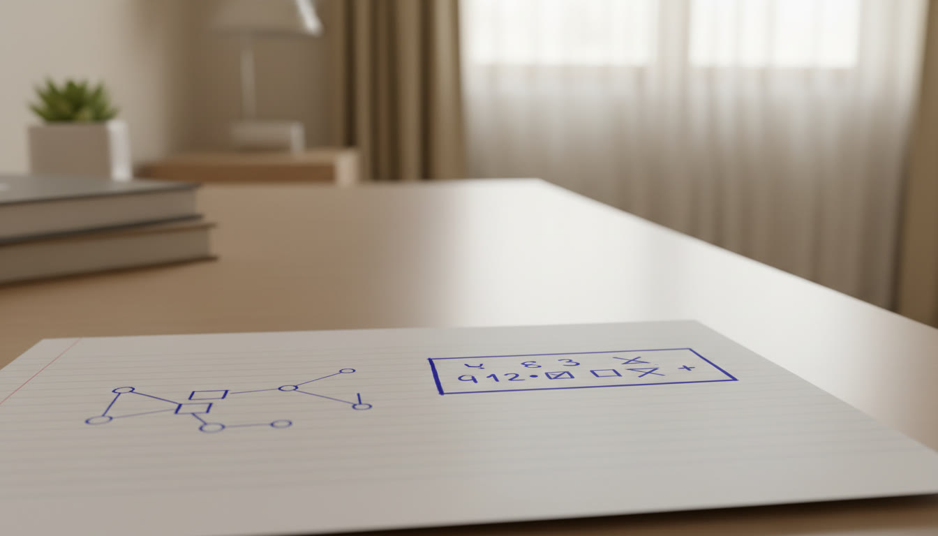 Photo Idea : Close-up of a clean, labelled diagram and a boxed final answer on a test sheet