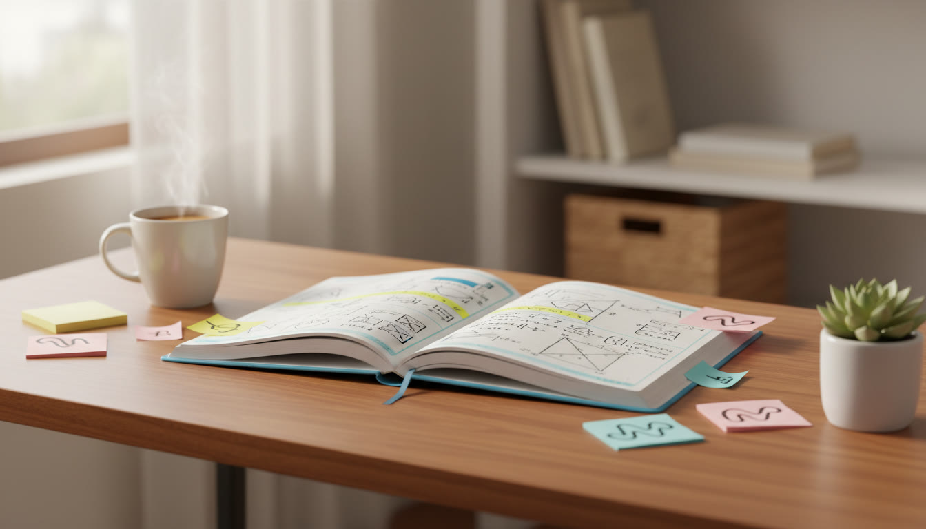 Photo Idea : An open notebook labelled 