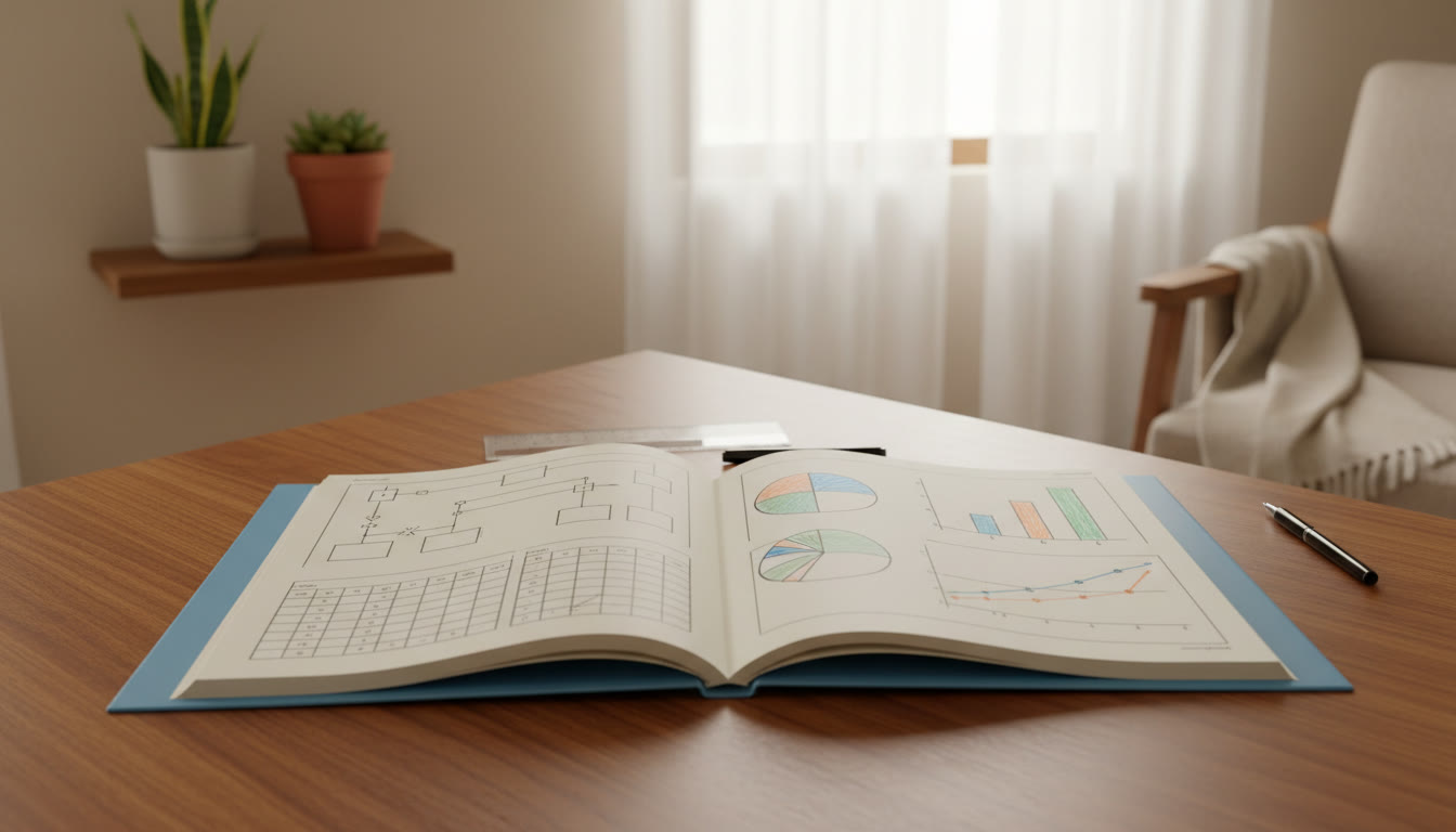 Photo Idea : Open practical file showing labelled sections, observation tables, and neat graphs