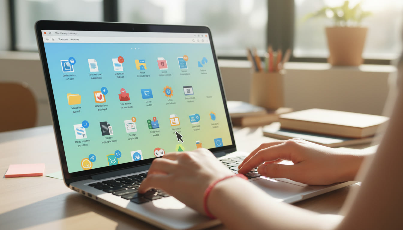 Photo Idea : Close-up of hands naming digital files clearly on a laptop screen