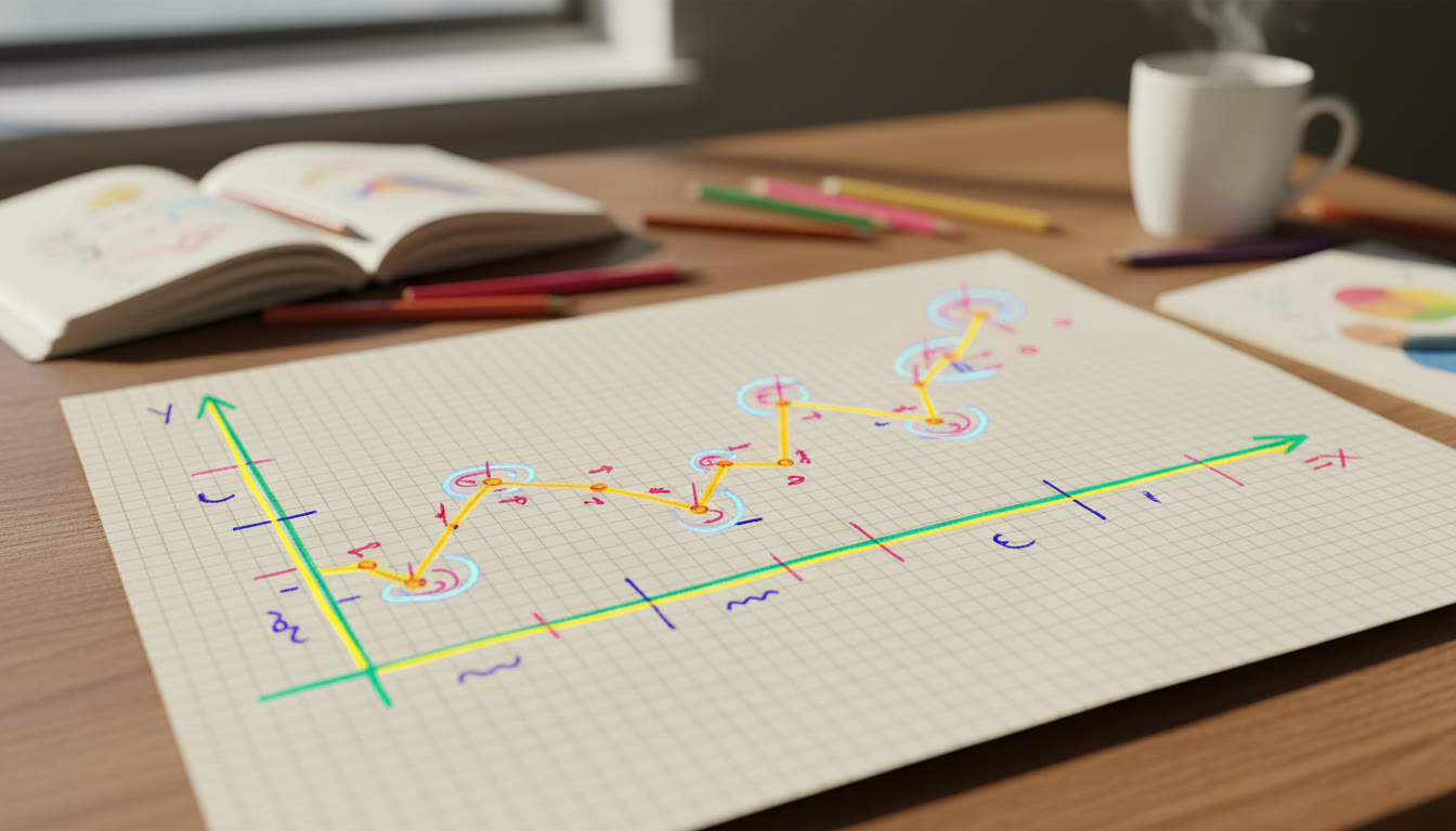 Photo Idea : Close-up of an annotated graph with highlighted axis labels and uncertainty bars