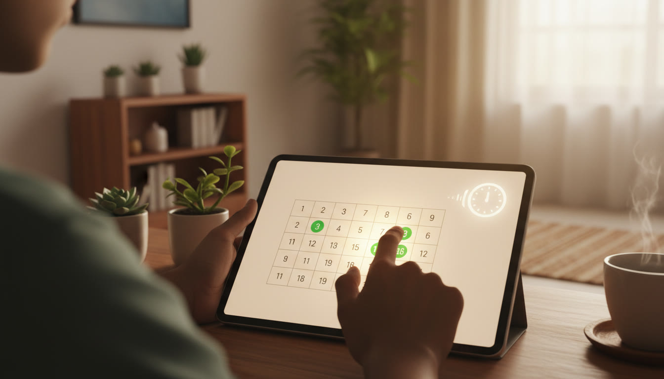 Photo Idea : Hands marking answers on a digital test interface with a visible countdown timer