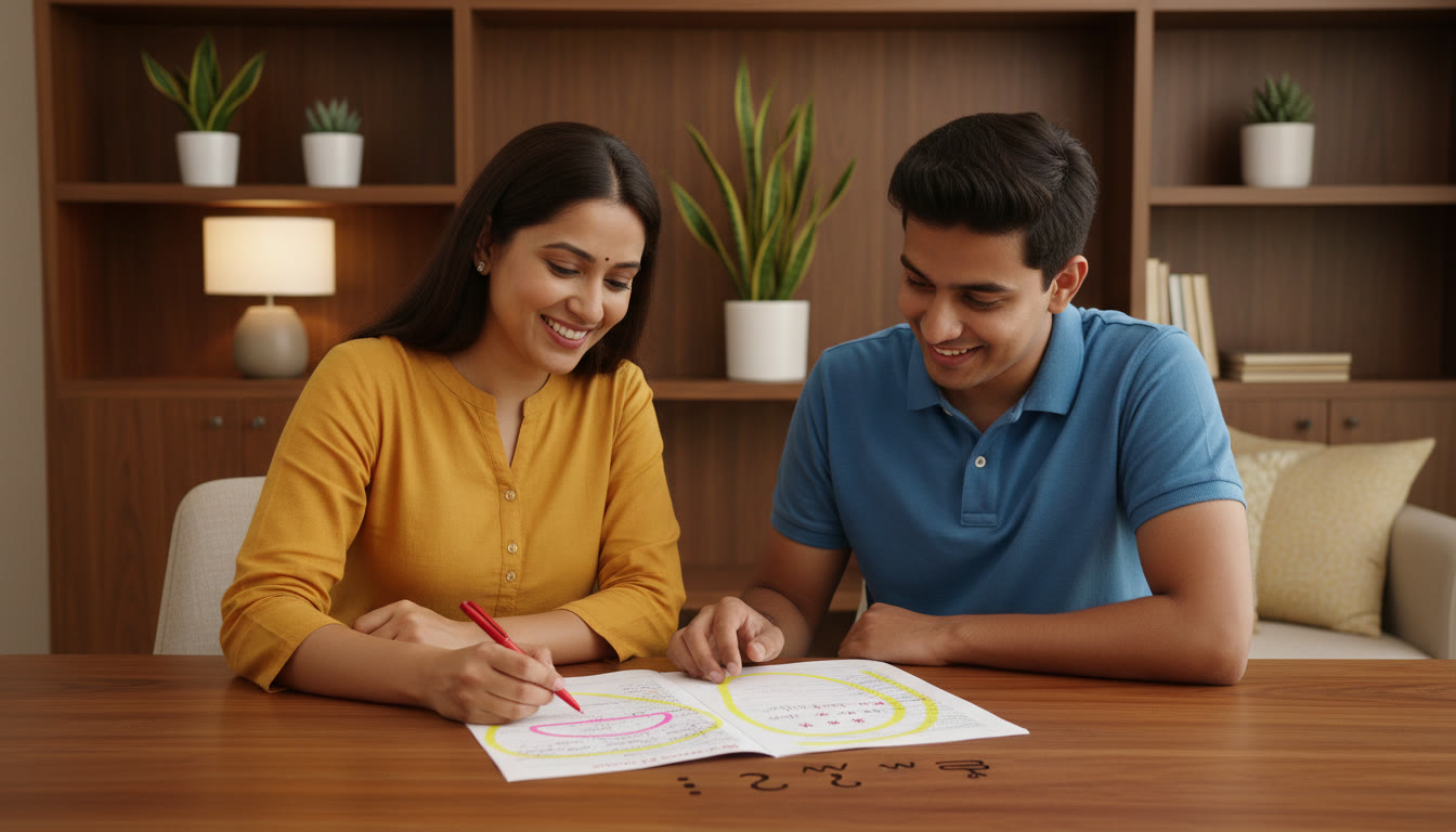Photo Idea : Tutor reviewing a student