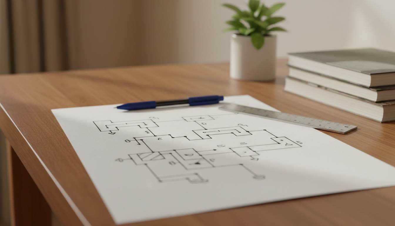 Photo Idea : Neatly drawn labeled diagram on a student’s answer sheet with pen and ruler nearby