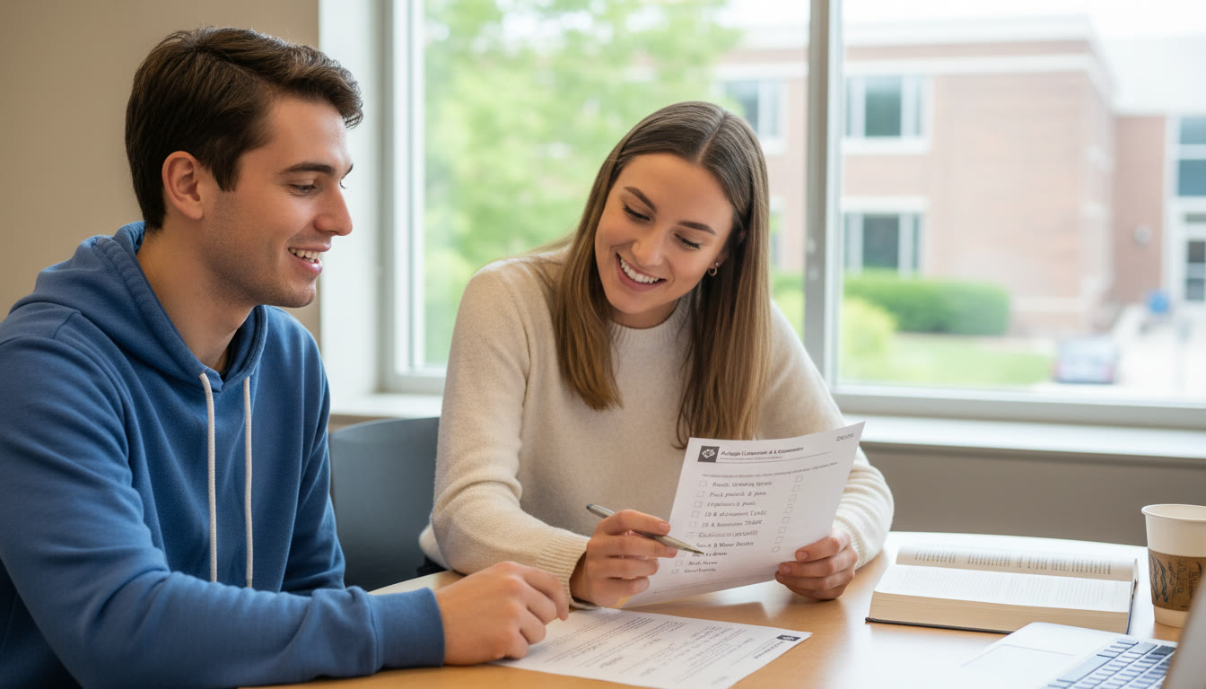 Photo Idea : A reassuring scene of a tutor reviewing a student’s final practice free-response with a checklist of test-day tasks on the table. This image would pair well with the section on tutoring and practical checklist steps.