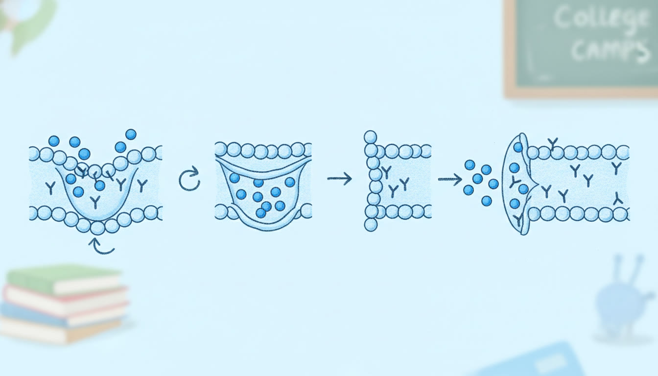 Photo Idea : A sequence-style diagram showing receptor-mediated endocytosis and exocytosis—useful when explaining how cells regulate nutrient uptake and membrane composition.
