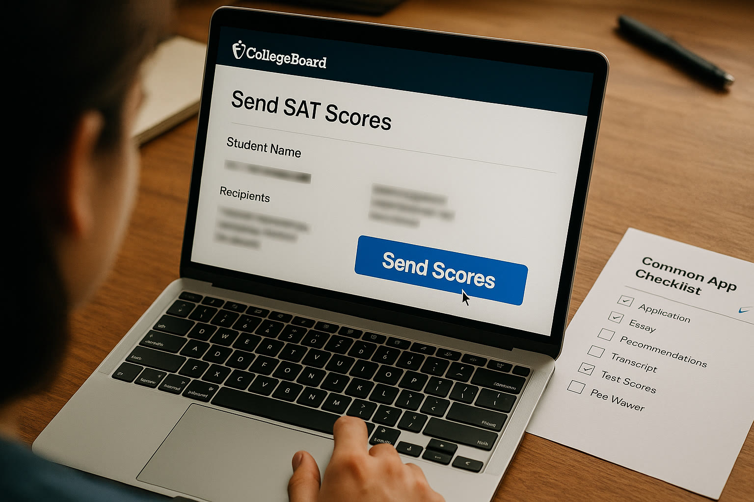 Photo Idea : Close‑up photo of a student clicking 