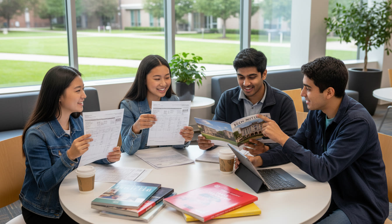 Photo Idea : A bright, contemporary photo of a diverse group of high school students comparing AP score reports and college brochures — conveys anticipation and planning. Place this image near the top of the article to set the tone.