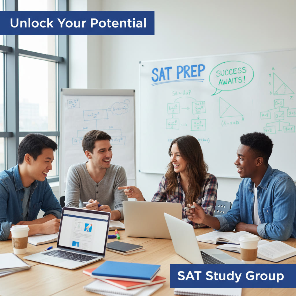 Photo Idea : A small group of diverse students collaborating in a bright, informal lab setting—whiteboards with diagrams, laptops open, smiles and focused discussion.