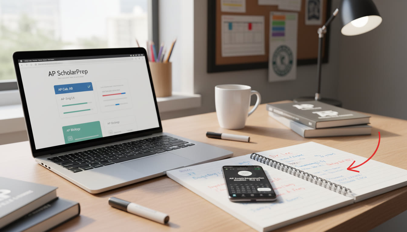 Photo Idea : A close-up of a laptop open to a personalized study plan dashboard, a notebook with a tutor s notes, and a smartphone with a calendar reminder. This image should appear later in the article when discussing prep planning and budgeting to visually reinforce the idea of organized, tracked study.