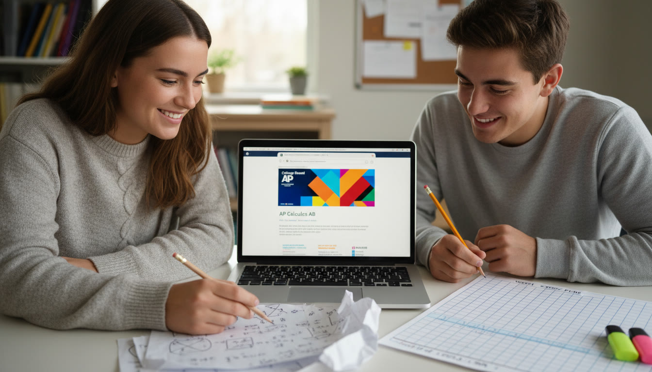 Photo Idea : A close-up of a tutor and student discussing a problem on paper, with a laptop and a planning sheet visible — suggests personalized guidance and tailored study planning.