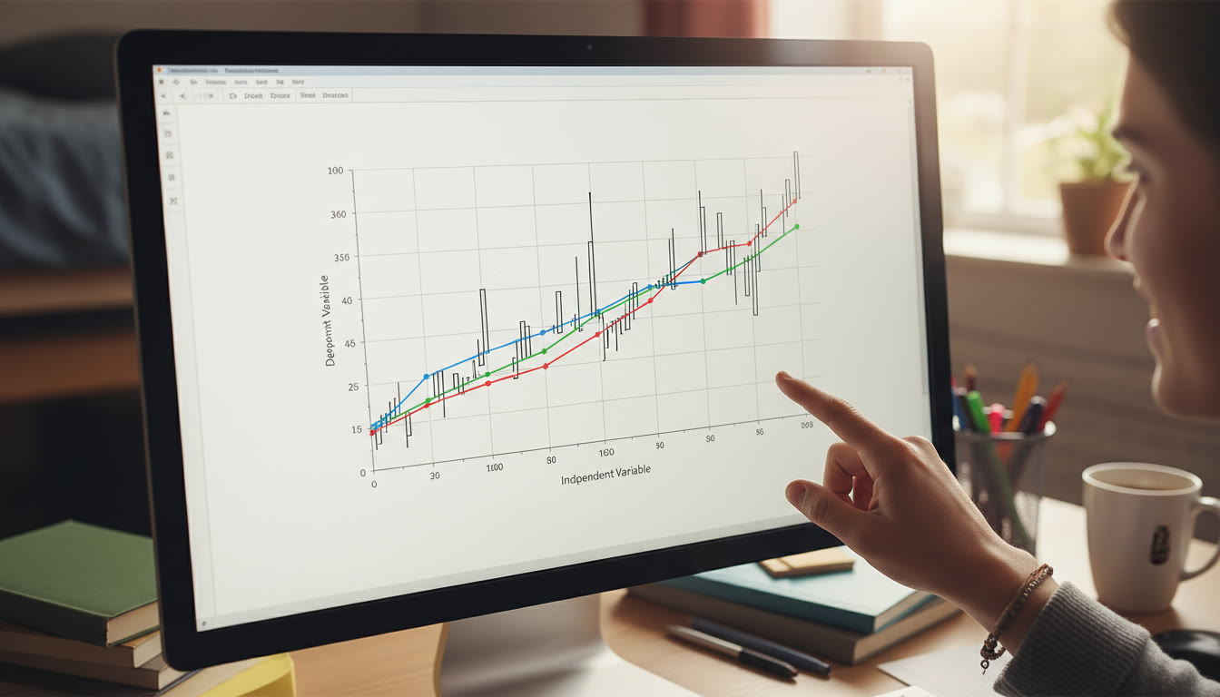 Photo Idea : A close-up of a computer screen showing a clean AP-style graph in a spreadsheet program with error bars visible; a student’s hand points to the plateau region, suggesting analysis and interpretation.