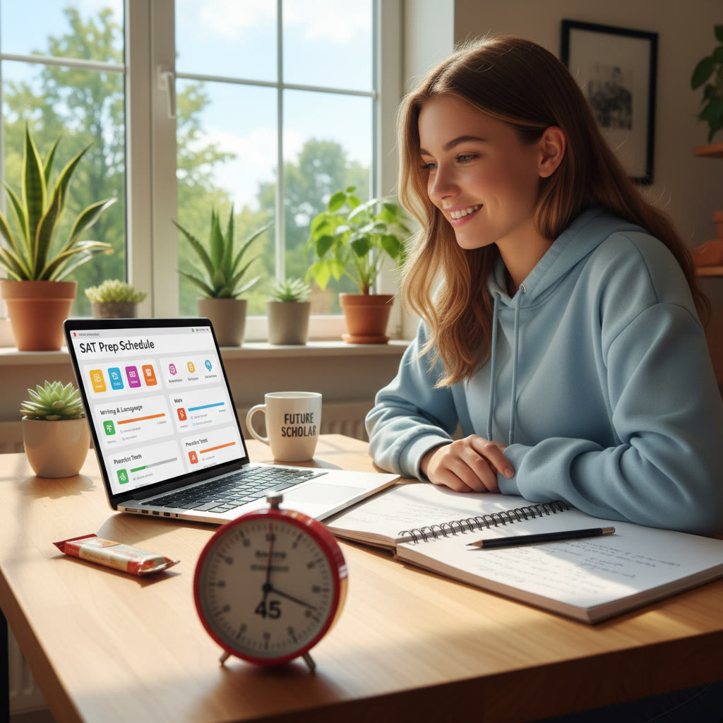 Image idea: A student with a laptop, focused on a Notion dashboard, a notebook beside them, and a ticking timer—visualizing a study session.