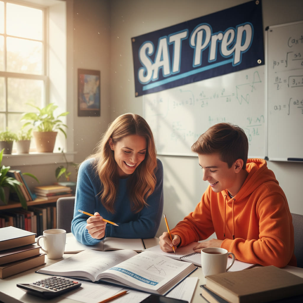 Photo idea: A small tutoring session in progress: one-on-one tutor working with a student over an AP practice exam, demonstrating the focused guidance that can substitute for standardized subject signals.