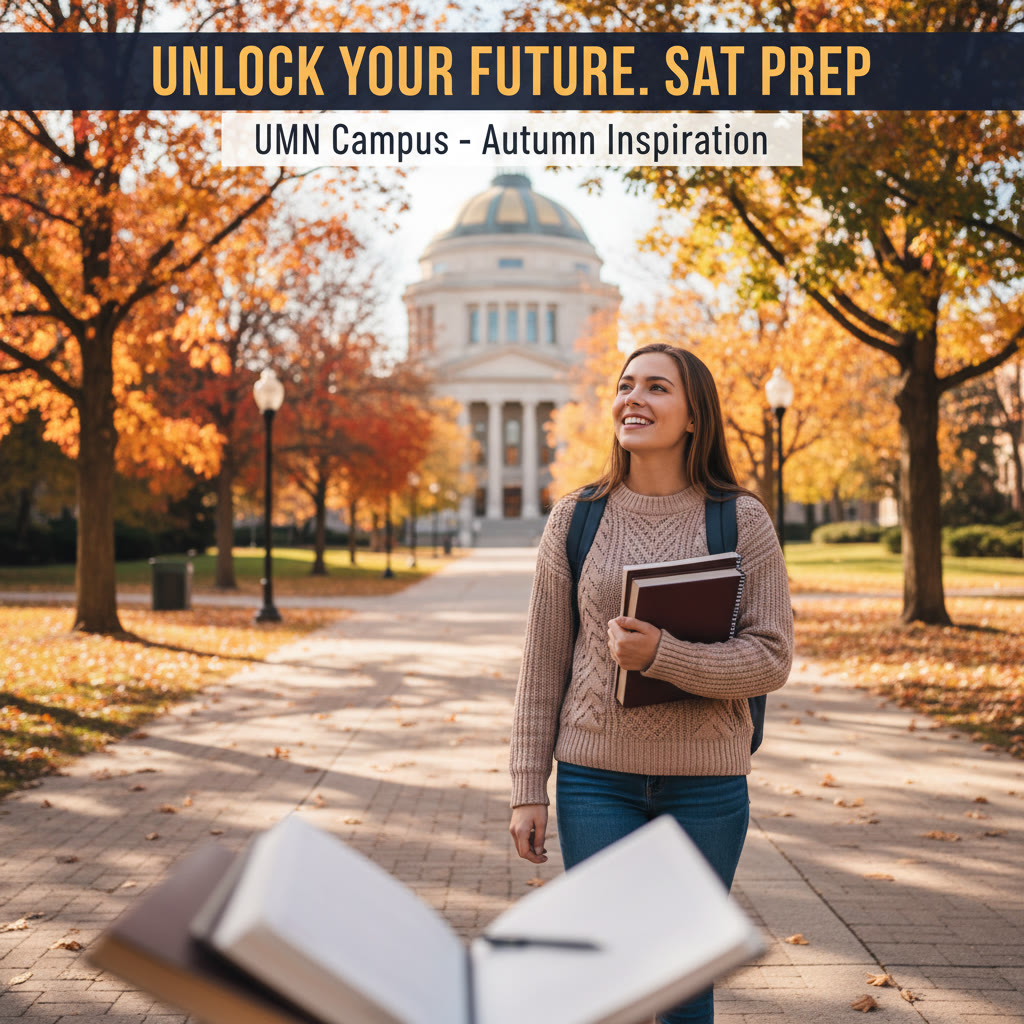 Photo Idea : A serene, hopeful shot of UMN’s Northrop Mall or a student walking on campus in autumn, capturing the idea of goals and the campus environment for motivation mid-article.